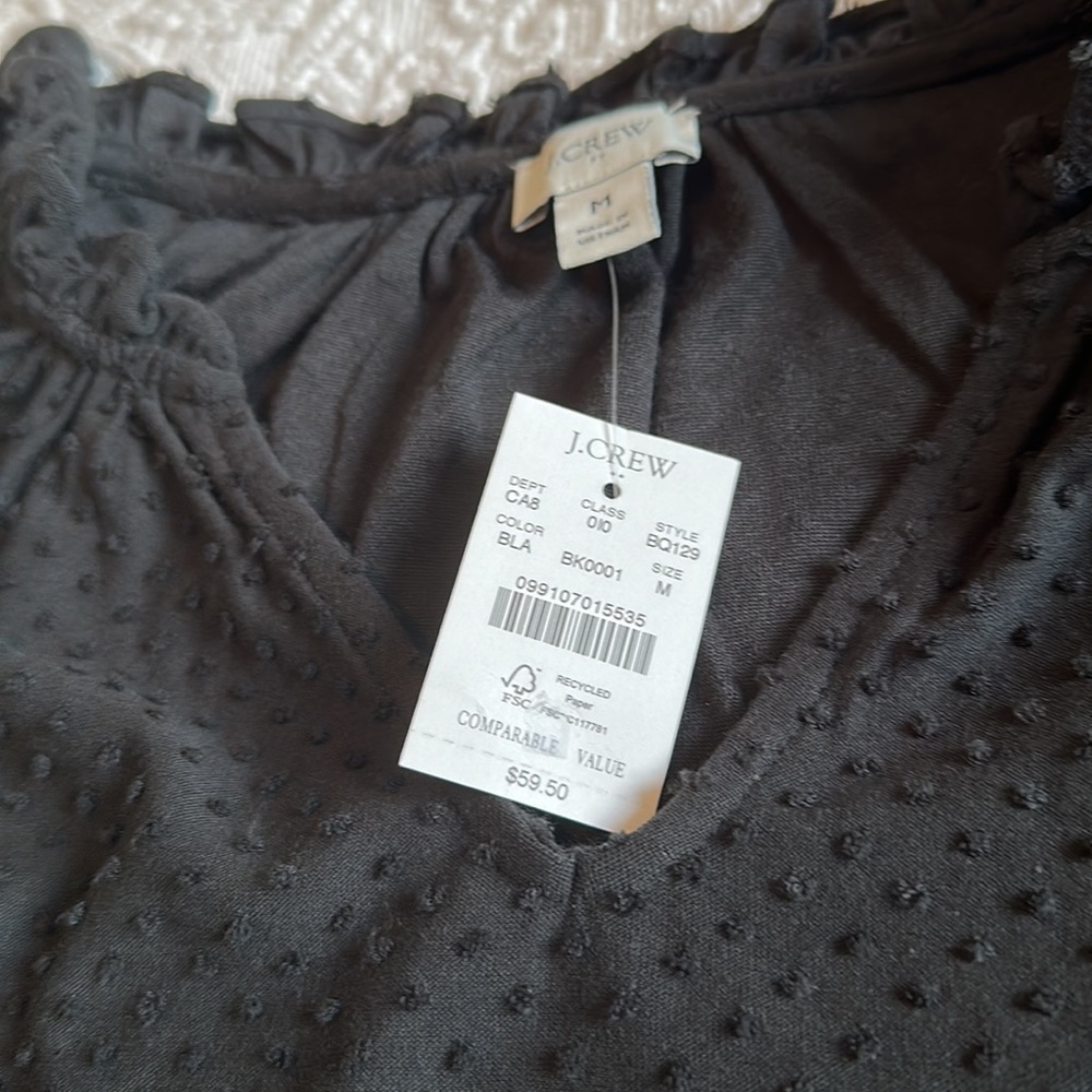 ๐ธ Spring Sale! ๐ธ NWT J. Crew fluttered sleeve dotted top - Picture 5 of 7